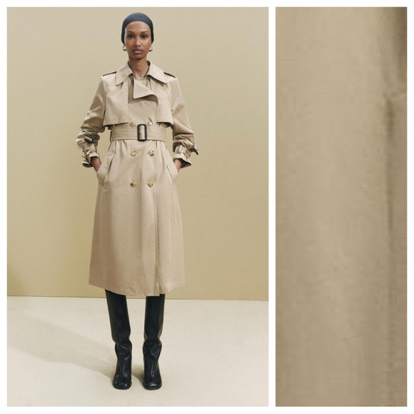 Zara Jackets & Blazers - NWT. Zara Taupe Brown ZW Collection Water Repellent Trench Coat. Size S.
